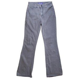 NYDJ Low Mid Rise Double Button Flared Denim Jeans Size 4 Gray